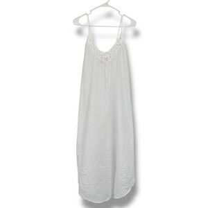 Papinelle Swiss Dot Cotton Lace Trim Maxi S Nightie Romantic Cottage Sleepwear